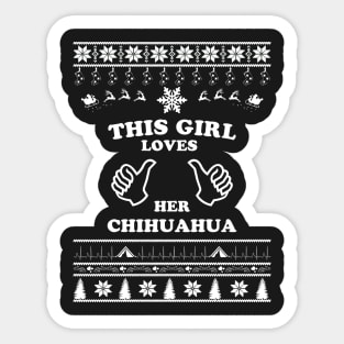 Merry Christmas Chihuahua Sticker